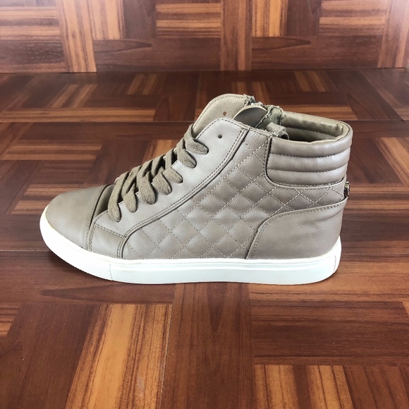 Steve Madden Shoes - STEVE MADDEN DEMORAH Taupe High Top Sneakers